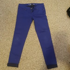 Blue skinny jeans